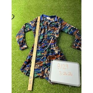Louche Women's Printed‎ Shirt Dress with Belt, Size Small